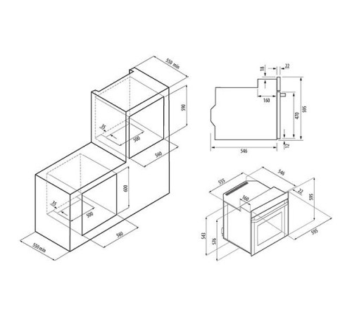 Духовой шкаф Fornelli FET 60 FORTE BL