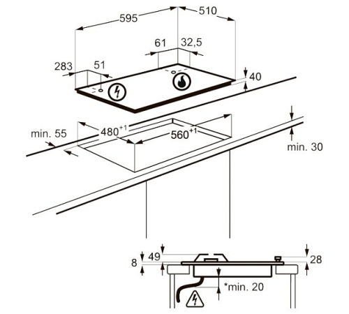 Варочная поверхность AEG HG 565455 SY