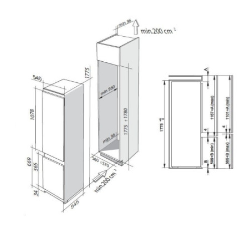 Холодильник Snaige FR 240-1161AAMA