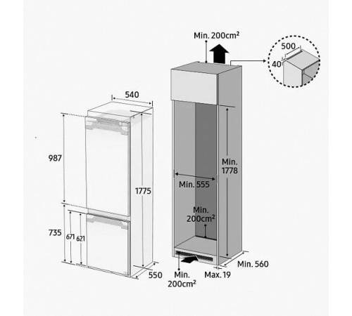 Холодильник SAMSUNG BRB267050WW/WT