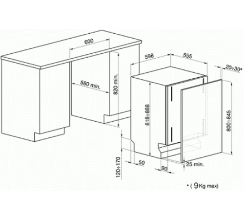 Посудомоечная машина Smeg STLA825A-2