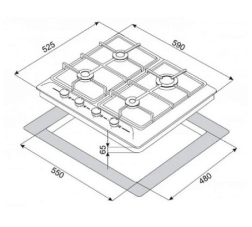 Варочная поверхность ZORG BP6 FDW WH