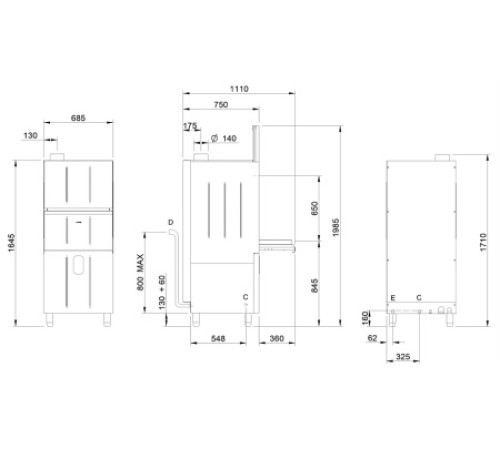 Котломоечная машина SMEG UW5757D