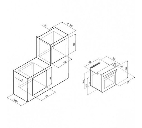 Духовой шкаф Fornelli FEA 45 SONATA WH
