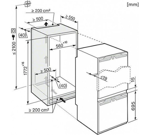Встраиваемый холодильник Miele KFN 37452 iDE