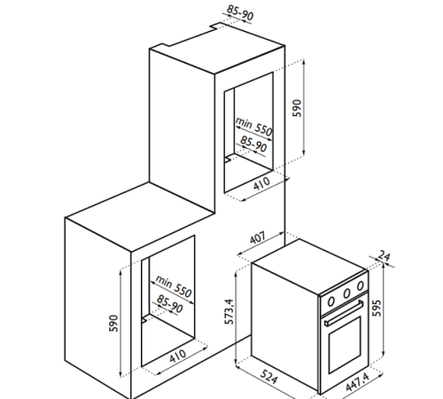 Духовой шкаф ARDESIA hsn 040 b