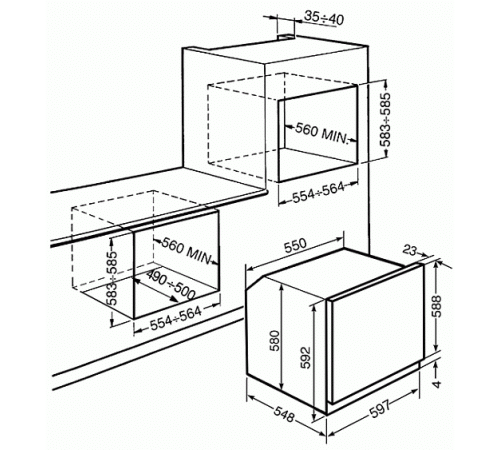 Духовой шкаф SMEG SF6372X