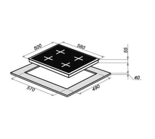 Варочная поверхность GRANDGERMES HFG-60BK-CA