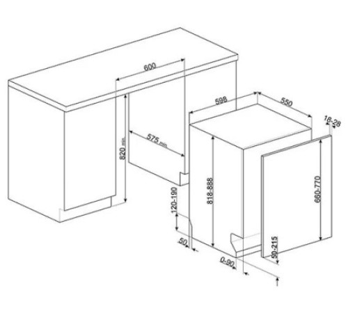 Посудомоечная машина SMEG STE8242L