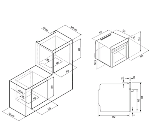 Духовой шкаф FORNELLI  fea 60 infinita bl