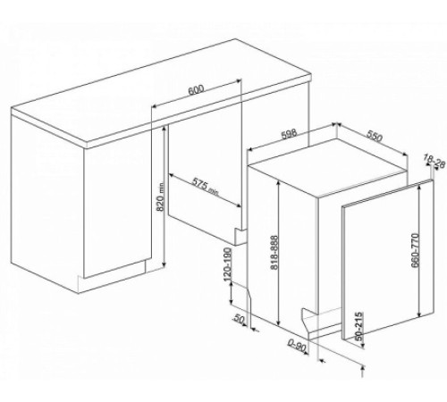Посудомоечная машина SMEG STL232CL