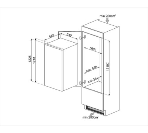 Холодильник SMEG S4C122E