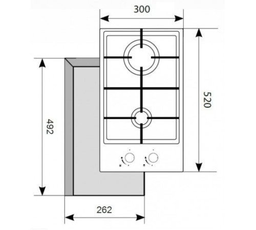 Газовая панель AKPO PGA 302 FGC bl