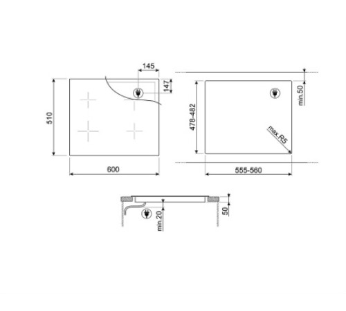 Варочная поверхность SMEG SIM1644DS