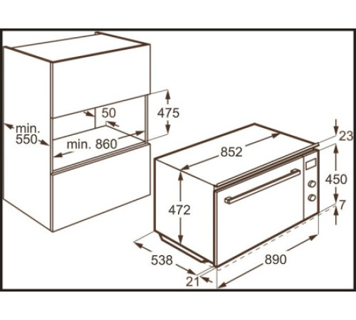 Духовой шкаф AEG BE 6915001 M нержавеющая сталь