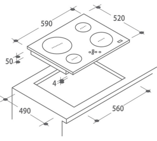 Варочная панель CANDY CVG64STG BA