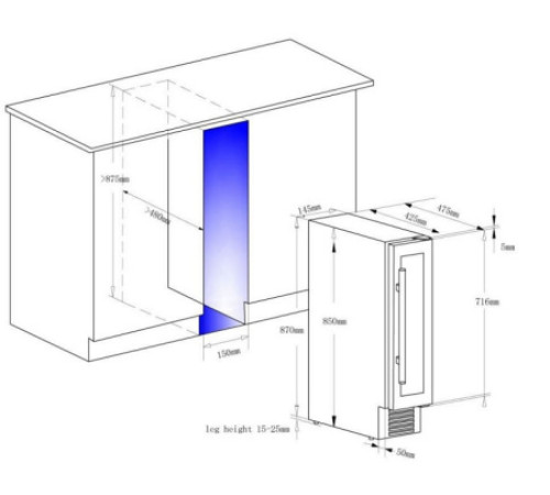 Винный шкаф CLIMADIFF CBU7S1B