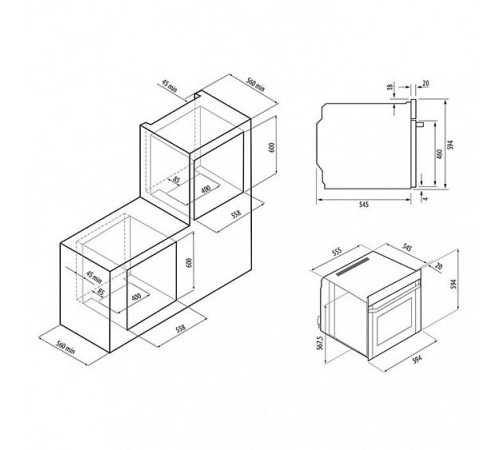 Духовой шкаф KRONA ONORE 60 WH