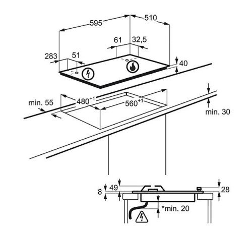 Варочная поверхность ELECTROLUX EGS6436WW