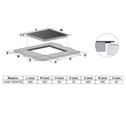 Варочная поверхность HAIER HHK-Y63WTB