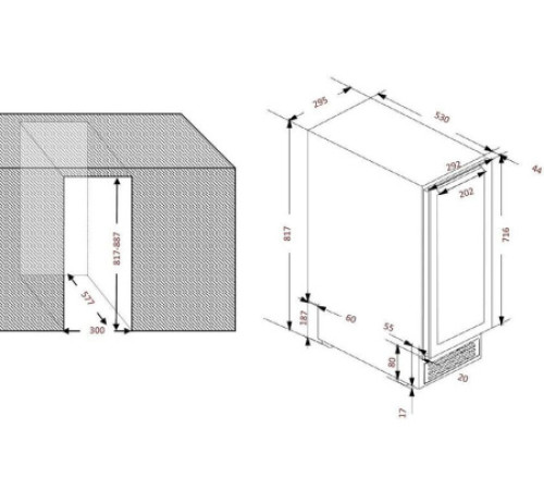 Винный шкаф AVINTAGE AVU27D82