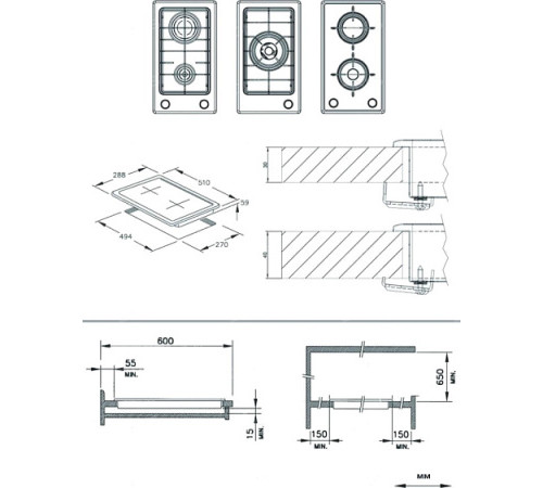 Поверхность HOTPOINT-ARISTON 7hdk 20 gh ru/ha
