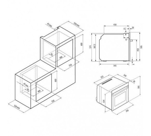 Духовой шкаф KRONASTEEL Adriano 60 BL
