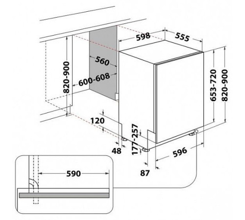 Посудомоечная машина INDESIT DIC 3C24 AC S