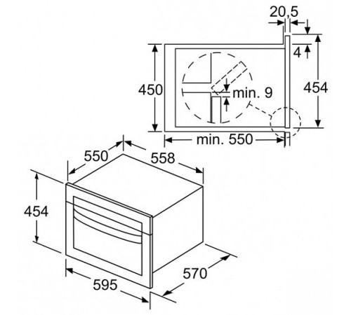 Встраиваемая микроволновая печь BOSCH hbc84h501