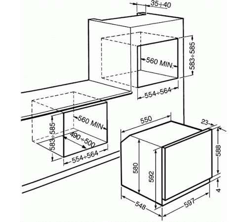 Электрический духовой шкаф Smeg SF 6101 VB
