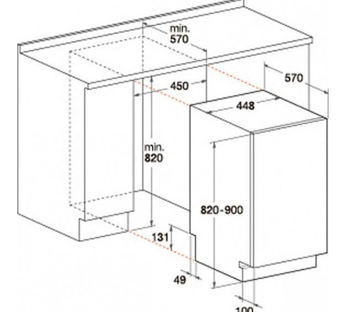 Посудомоечная машина HOTPOINT-ARISTON MSTB 6B00