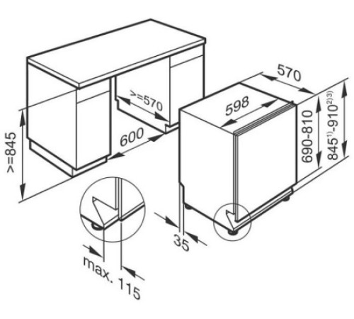 Посудомоечная машина встраиваемая полноразмерная MIELE g 5985 scvi-xxl