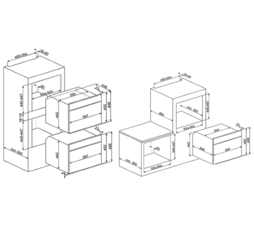 Электрический духовой шкаф SMEG sf4920mcn