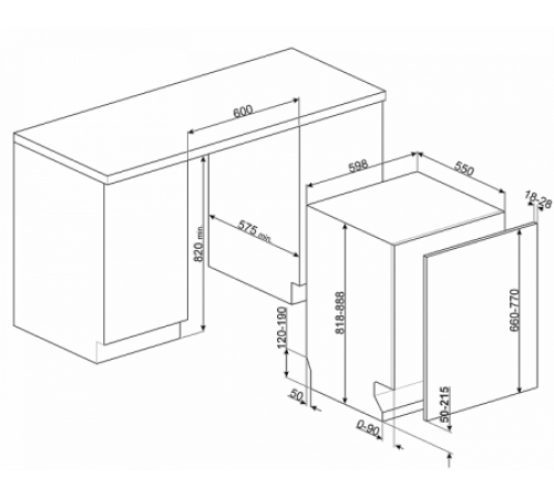 Посудомоечная машина SMEG STL62324LFR1