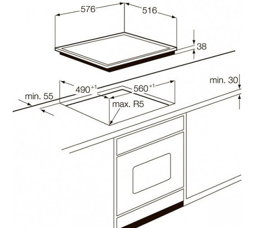 Поверхность AEG HE604063XB