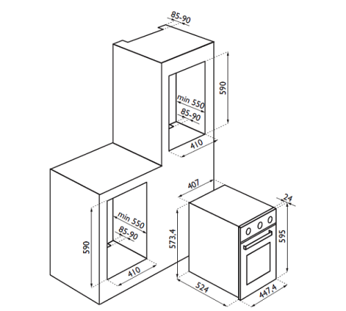 Духовой шкаф ARDESIA hsn 040 x