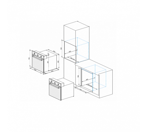 Встраиваемый электрический духовой шкаф Darina 2V5 BDE 112 708 B