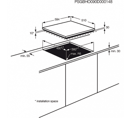 Поверхность AEG hg 654441 sm