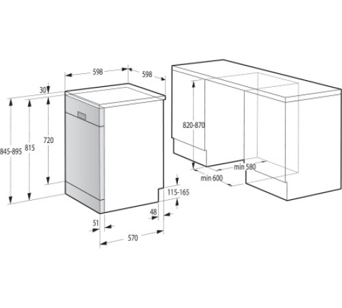 Посудомоечная машина GORENJE GS620C10W