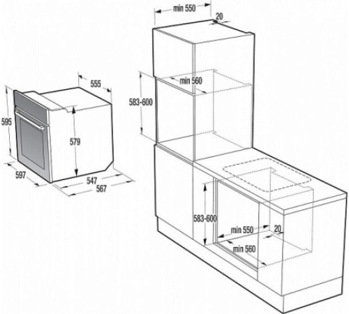 Встраиваемый электрический духовой шкаф Gorenje BO 637 E30 X