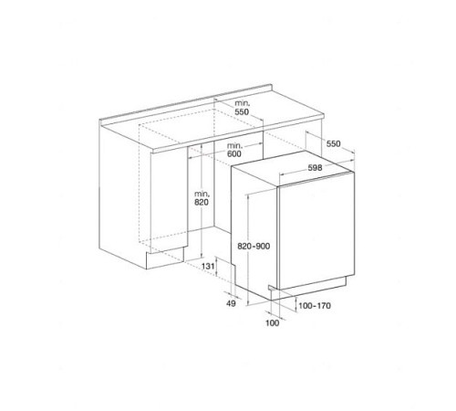 Встраиваемая посудомоечная машина CANDY cdim 5355-07