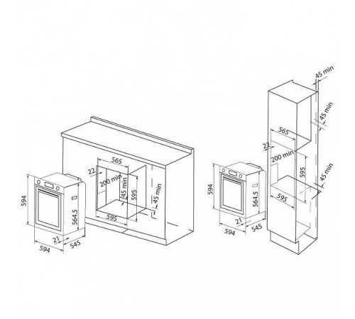 Духовой шкаф KRONA PRONTO 60 BL