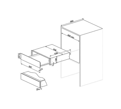 Подогреватель посуды SMEG CPR915B