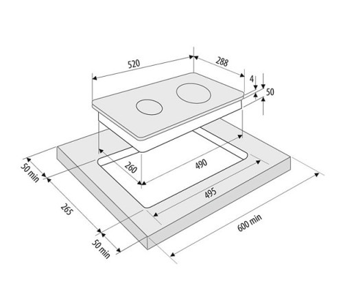 Варочная поверхность KRONA PIASTRA 30 BL