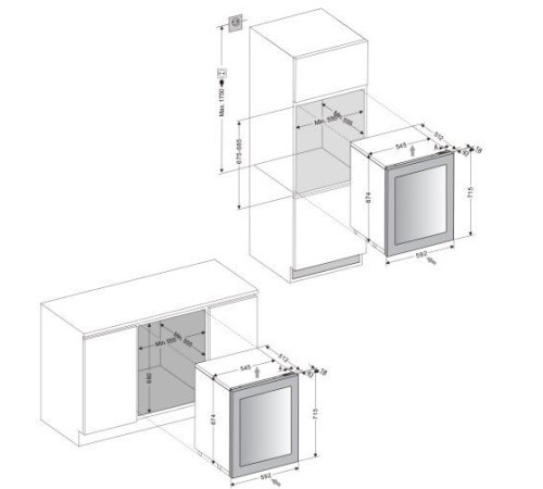 Винный шкаф DUNAVOX DAV-32.81DW.TO