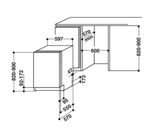 Встраиваемая посудомоечная машина WHIRLPOOL adg 9673 a++ fd