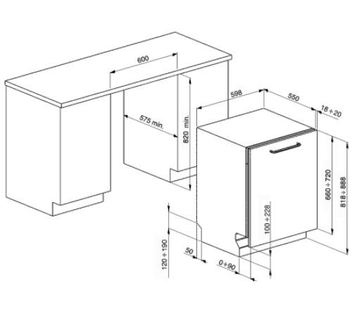 Посудомоечная машина SMEG ST5335L