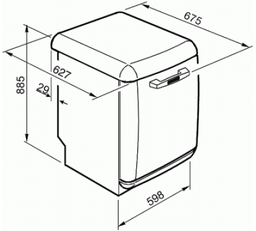 Посудомоечная машина Smeg LVFABPK