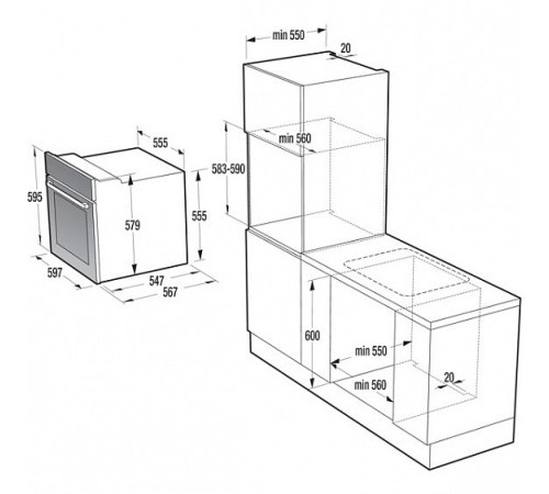 Электрический духовой шкаф GORENJE Infinity BO627INB черный