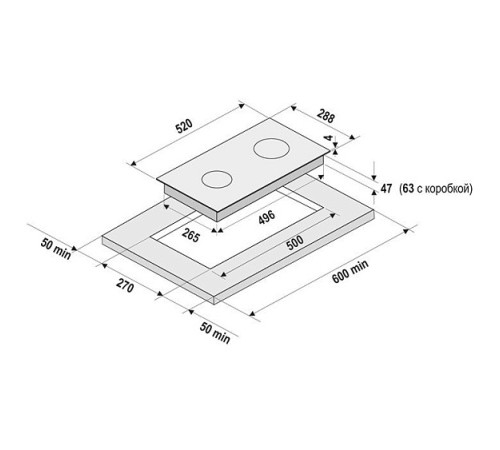 Варочная поверхность KRONA TEMPO 30 BL